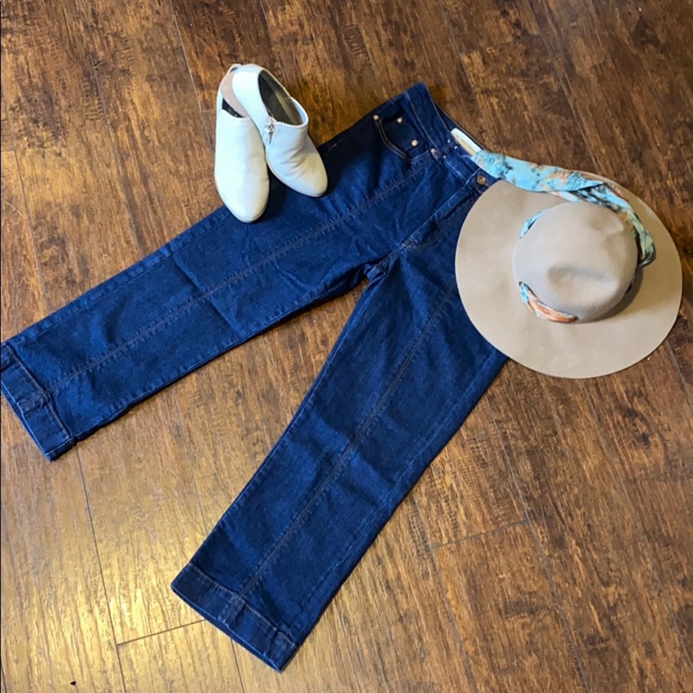 Pilcro & the Letterpress Center Seam Cropped Jean